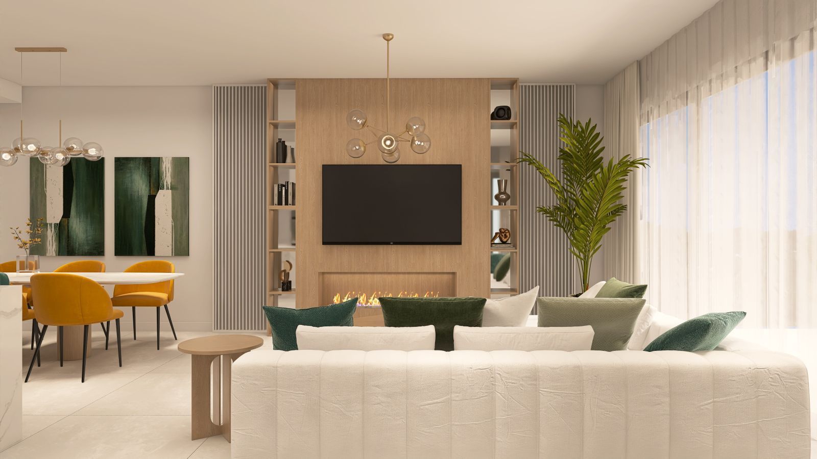 06 modern living dining room